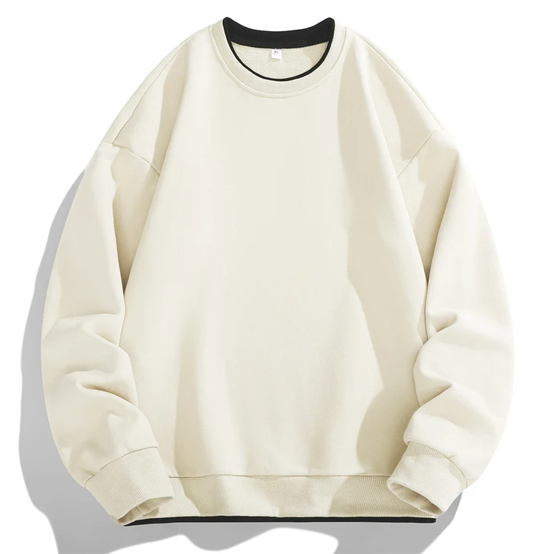 Suéter masculino casual solto com gola redonda, simples e confortável, ideal para uso diário e perfeito para diversas combinações de looks. — foto 2