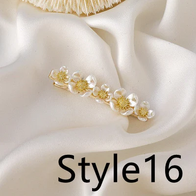 Perlen-Haarspange, elegante Seitenclip für Pony, edles Temperament. Styling-Accessoire für einen anspruchsvollen Look, perfekt für jeden Anlass. — foto 6