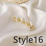 Perlen-Haarspange, elegante Seitenclip für Pony, edles Temperament. Styling-Accessoire für einen anspruchsvollen Look, perfekt für jeden Anlass. — foto 6
