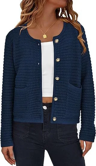 Women's Knitted Button Cardigan Top, a versatile essential. Soft, comfortable and stylish, perfect for layering, and ide — photo 6