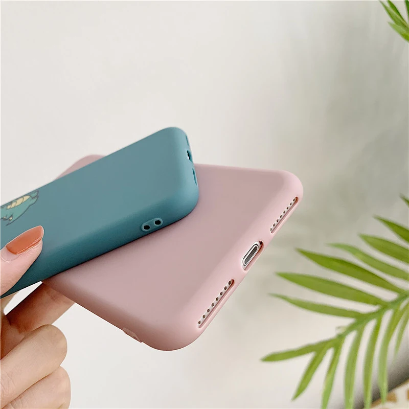 Title 5, Cute dinosaur silicone liquid TPU phone case. P...