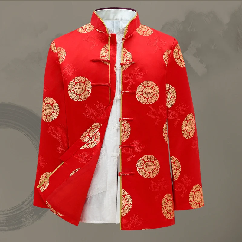 Title 3, Couple Tang Suit Jacket for Men, Middle-aged an...