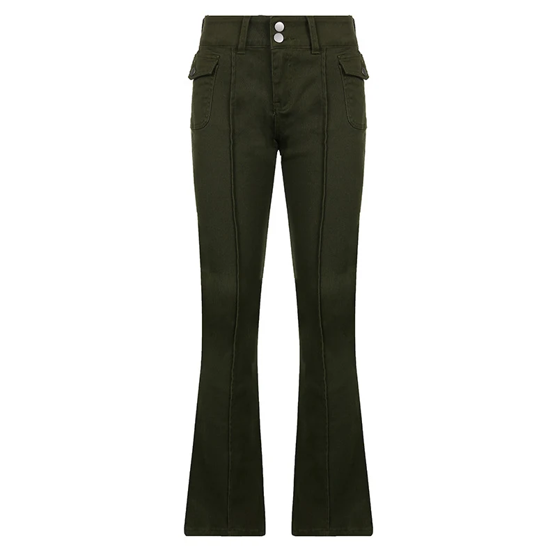 New Women's Sexy Low-waist Side Pockets Retro Slim-fit Micro Trousers Casual Trousers. Comfortable and stylish for every — photo 2