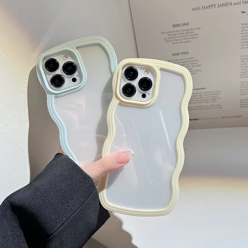 Title 7, Wave Border Solid Color Phone Case Cover – Styl...