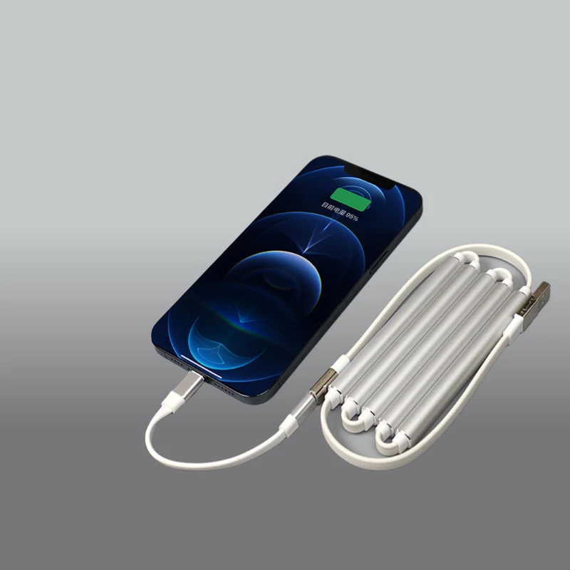 Title 2, Three-in-one Power Bank with Folding Line. Char...