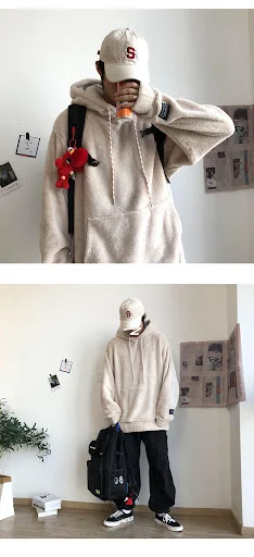 Title 12, Plush hooded warm hoodie