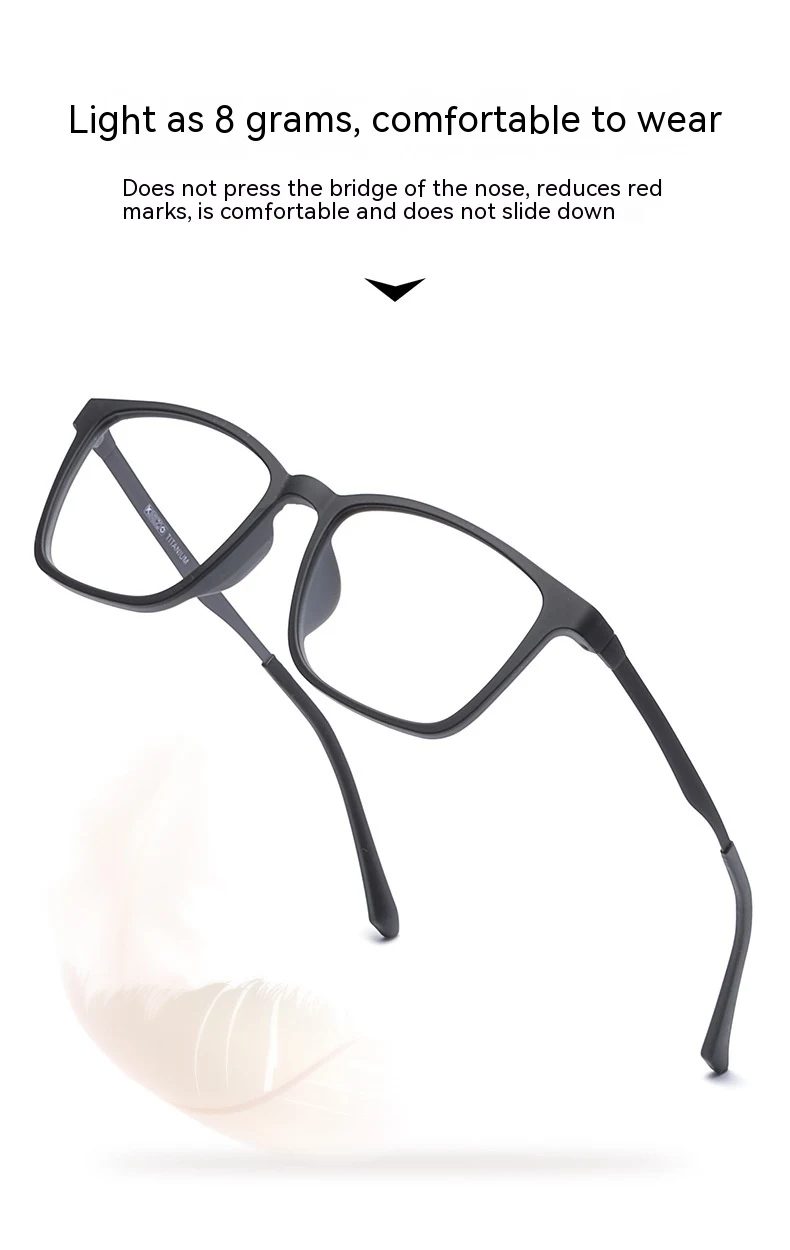 Pure Titanium Glasses Frame Men Lightweight and durable Stylish design for clear vision and all-day comfort Long-lasting — photo 7