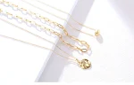 Colar feminino com pingente multicamadas Corrente de clavícula simples e delicada Acessório elegante para realçar seu visual e estilo — foto 11