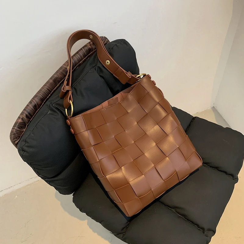 Title 5, Nova Bolsa Balde Trançada Outono Tide Simples E...