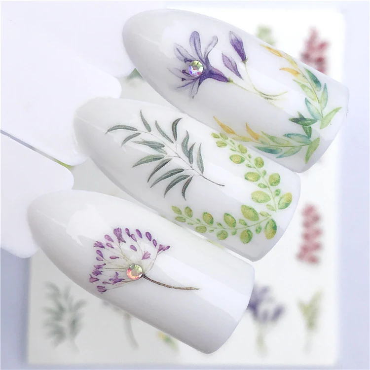 Title 1, Floral butterfly nail stickers, dream catcher n...
