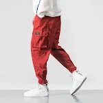 Men's Japanese Loose Casual Pants Autumn Plus Fat Size Trousers with Velcro Trendy Overalls for Comfortable and Stylish — photo 2