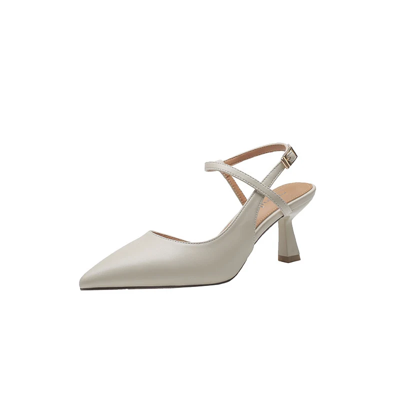 Sandalias de tacón de aguja para mujer con punta fina estilo retro francés, elegantes y perfectas para ocasiones especiales. — foto 1