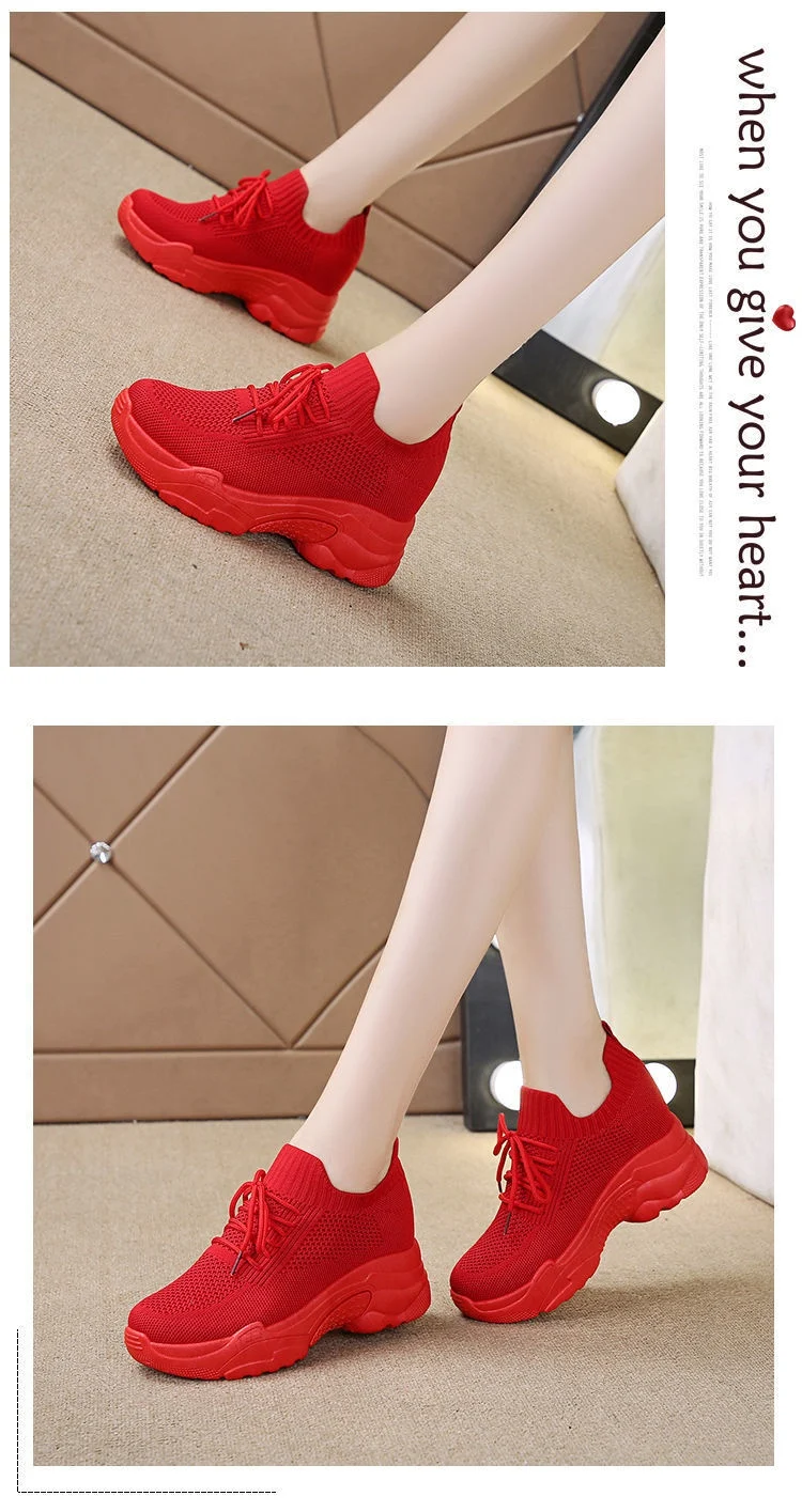 Title 2, Fly Woven Mesh Casual Sneakers Breathable Platf...