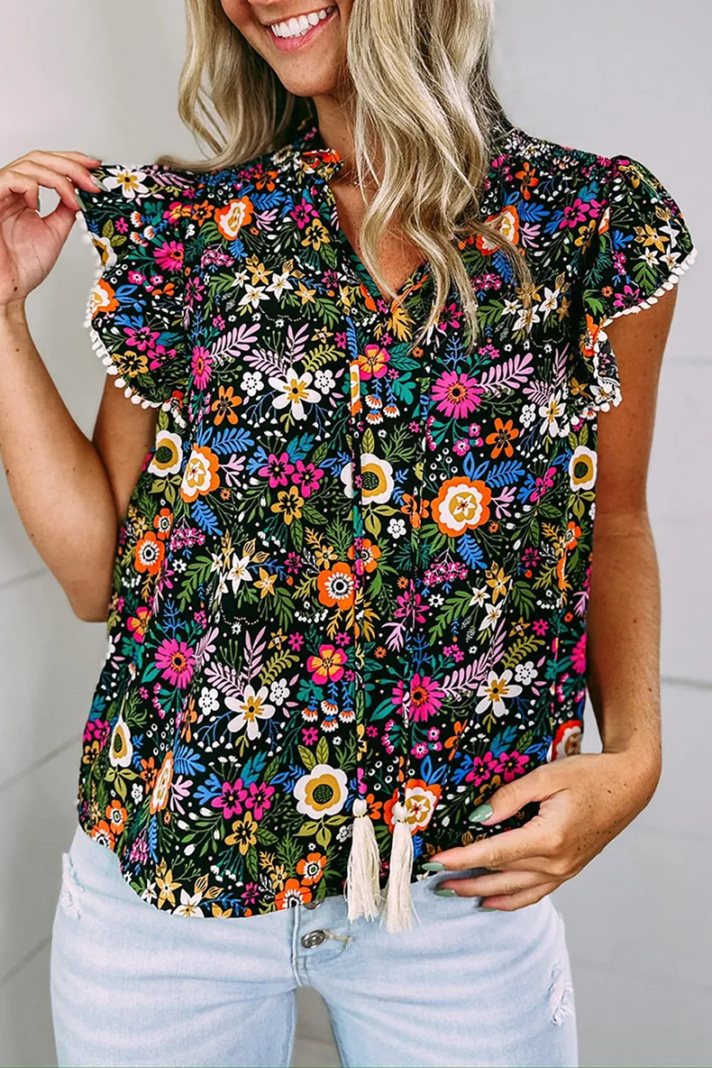 Women's Lace Chiffon Fashion Short Sleeve — photo 8