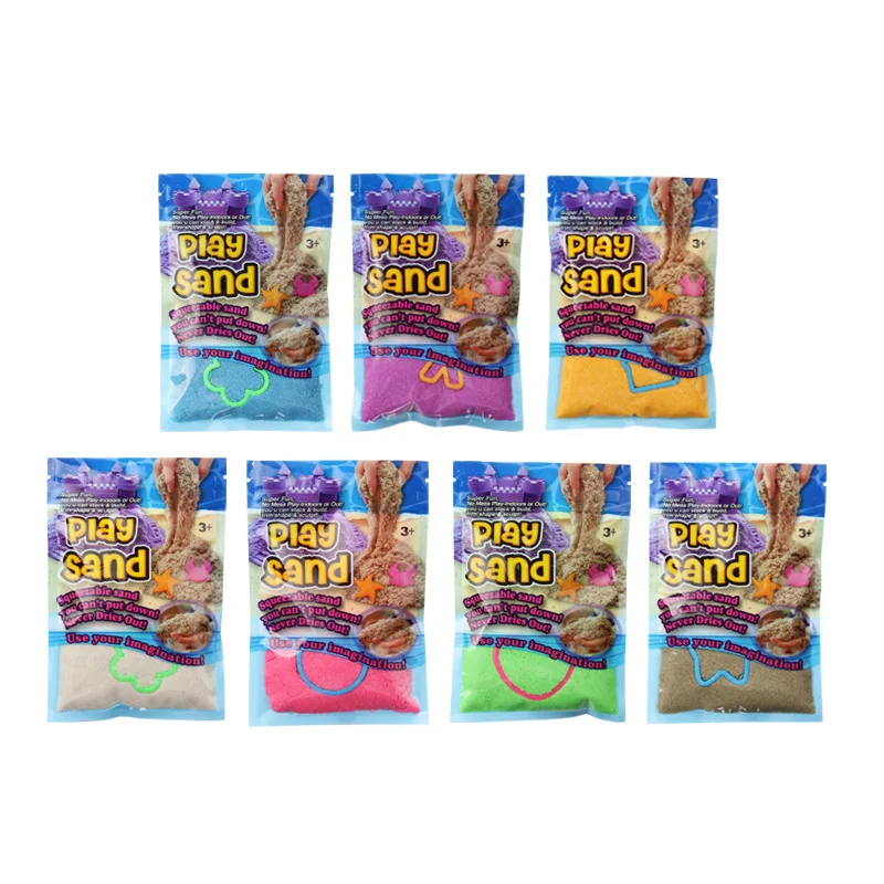 Areia Colorida Espacial 100g Saco Molde Montagem Argila Ultra Leve Massinha Areia de Modelar Modele e crie com esta areia divertida e colorida. — foto 12