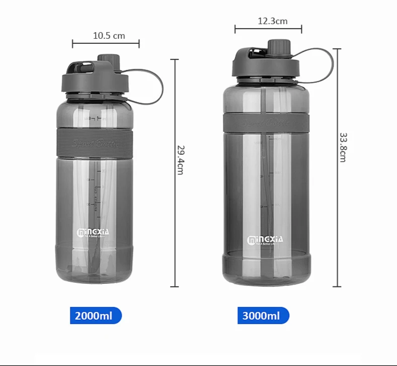 Summer Large-capacity Plastic Water Cup With Straw and Strap Outdoor Portable perfect for staying hydrated on the go. — photo 7