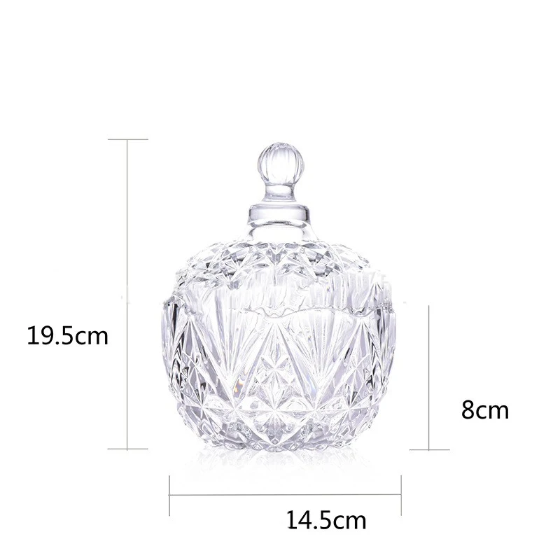 Title 3, Clear Glass Crown Full Sky Star Style Storage J...