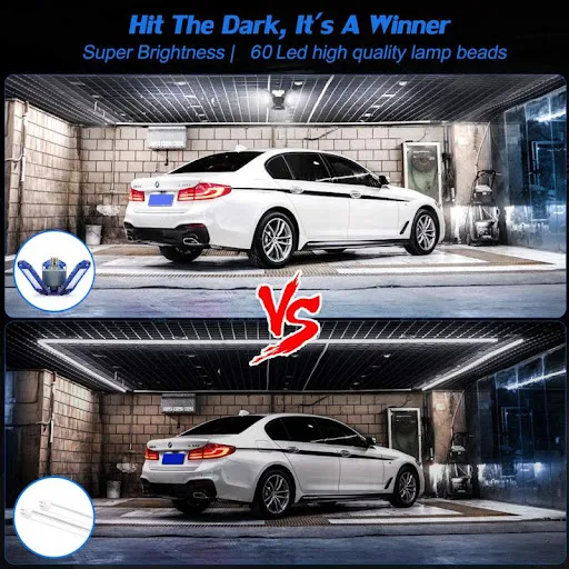 Title 1, 360 Degree 40W 60W Triple Garage Light, Deforma...
