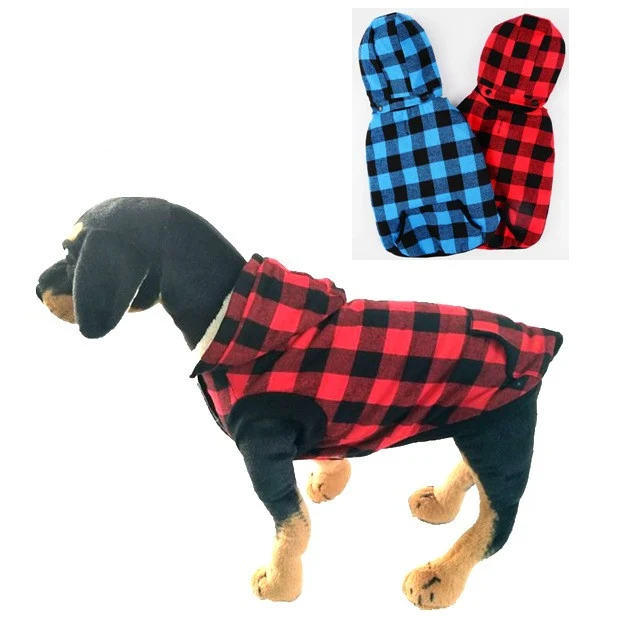 Title 3, Pet kleding met capuchon en afneembare geruite ...