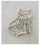 Conjunto Baby Cotton Sling Confortável Homewear Cool Vest Top para Bebê Fresquinho e Leve Ideal para o Verão e Uso Diário — foto 8