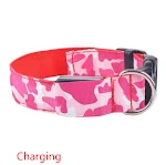 Camouflage Luminous Dog Collar Keep your dog safe at night. Waterproof, light-up collar for increased visibility during — photo 9