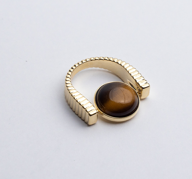Anéis Fidget Spinner Originais de Pedra Natural para Ansiedade e Alívio do Estresse Joias com Spinners Substituíveis — foto 7
