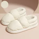 Chinelos de algodão macio e quente antiderrapantes para uso doméstico, proporcionando conforto e segurança em casa para seus pés. — foto 2