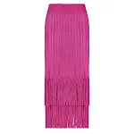 Saia plissada com barra de tassel, corte em A, midi. Elegância e estilo em uma peça! Perfeita para looks sofisticados e confortáveis, ideal para você. — foto 4