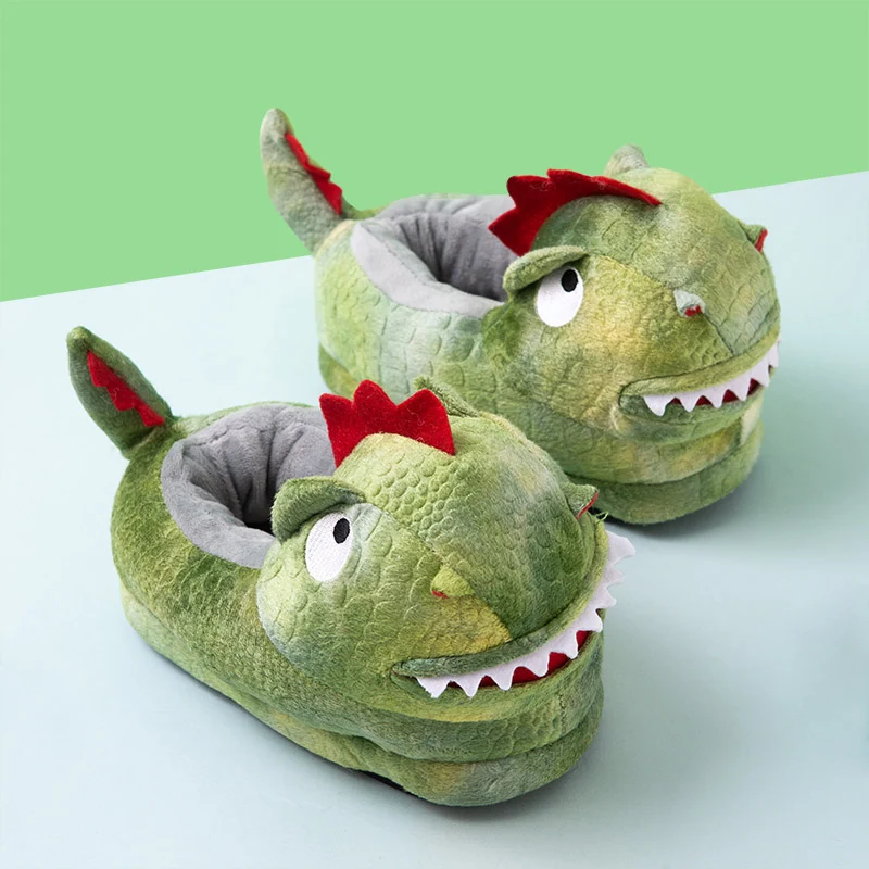 Title 7, Dinosaur Slippers with Anti Skid Rubber Sole Ho...