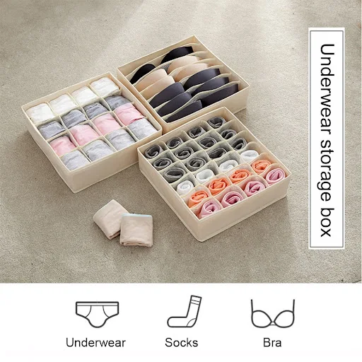 Title 3, Mesh Multi Collapsible Underwear Socks Storage ...