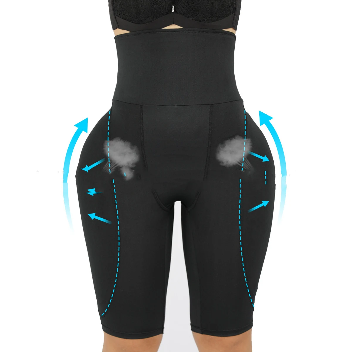 Feng Crotch Sponge Pad Fake Butt Shapewear. Achieve a lifted, shapelier look with this body shaper. Enhances curves and — photo 1
