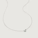 Flowing Heart Necklace Silver