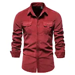 Cotton Japanese Corduroy Slim Casual Men's Shirt – Experience comfort and style. Perfect for a relaxed look, suitable fo — photo 2