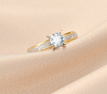 Par de anéis em aço titânio para casais, duas cores ouro e diamante, estilo coreano, ornamento popular, acessório perfeito e elegante. — foto 10