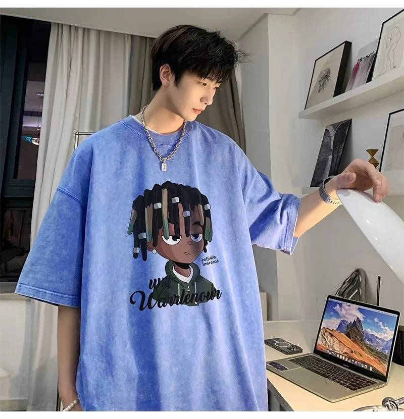 Title 8, Camiseta de manga corta de dibujos animados par...