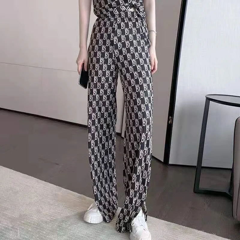 Calças femininas de cintura alta, pernas largas e soltas – Conforto e estilo em um só produto, perfeitas para diversas ocasiões. — foto 3