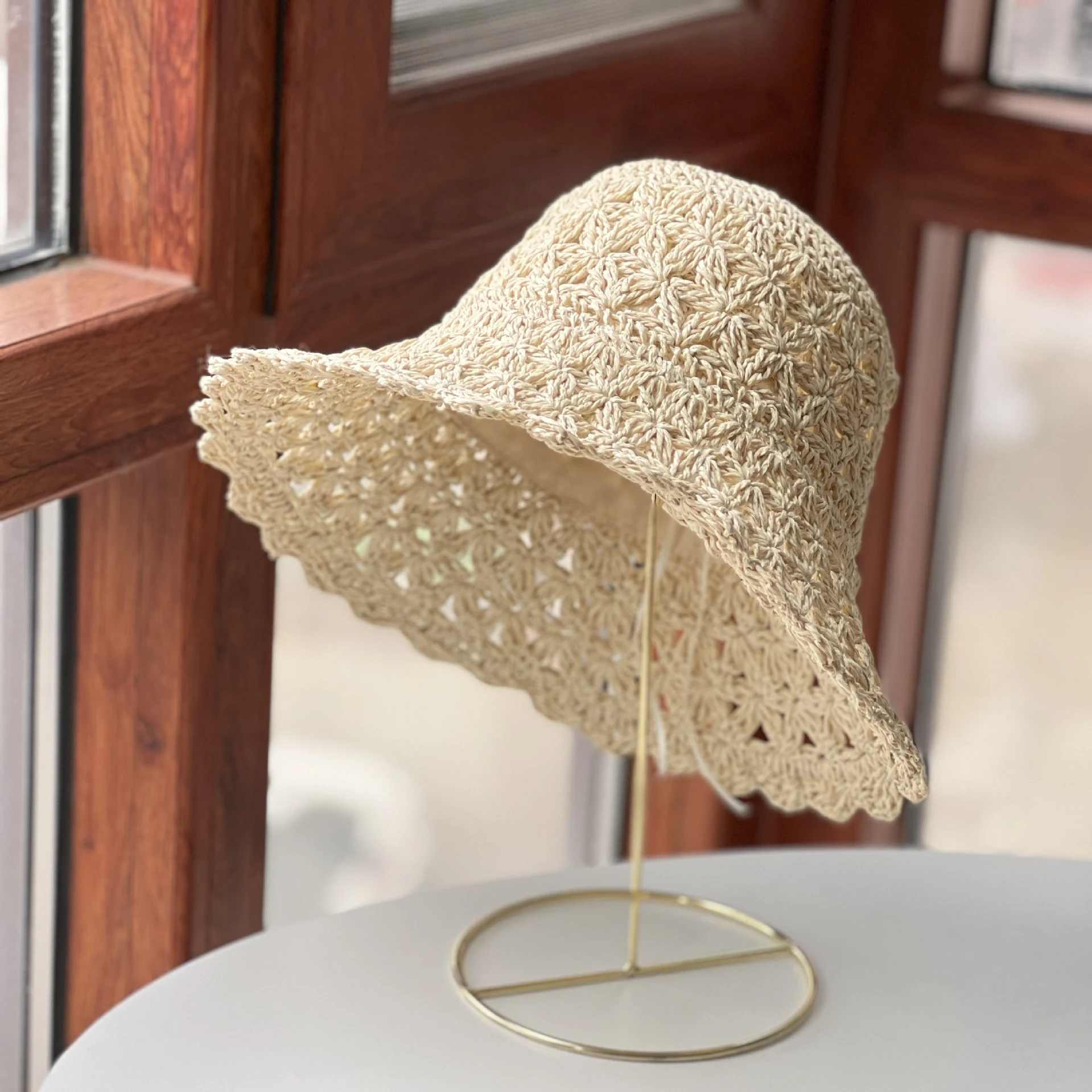 Title 2, Summer Beach Sunshade Hollow Straw Hat