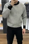 Round Neck Base Slim Fit Pullover Thick Plaid Sweater, offering comfort and style. Perfect for daily wear, keeping you w — photo 13