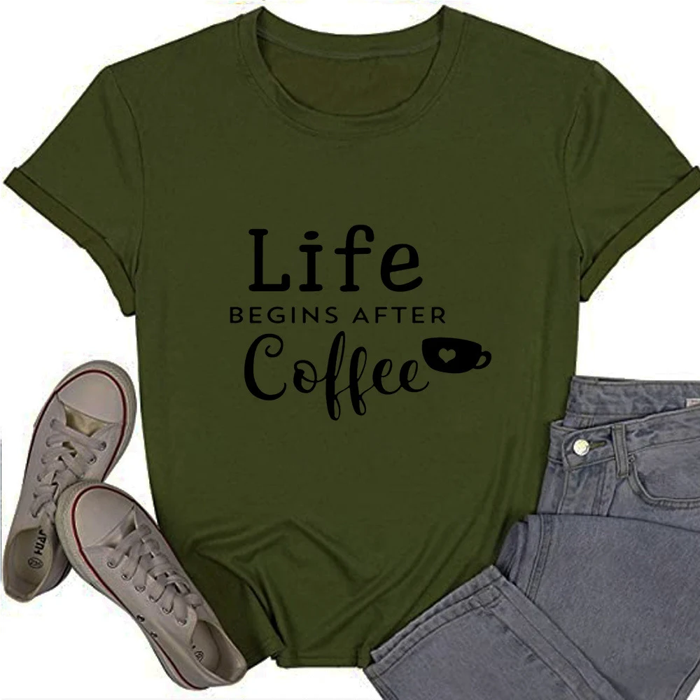 Letter Loose Round Neck T-shirt — photo 15