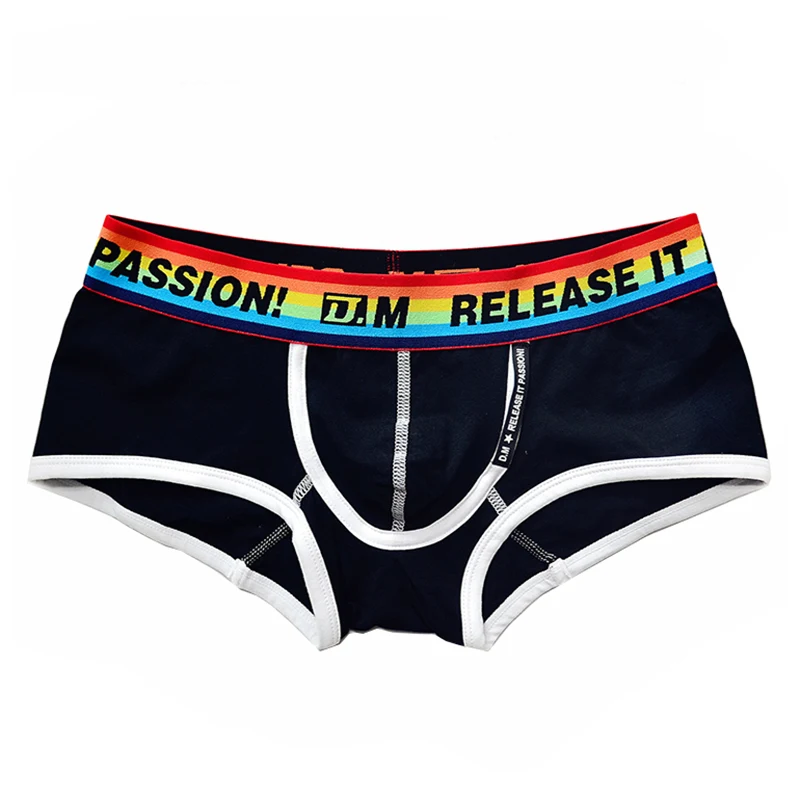 Men's Low Waist Solid Color Rainbow Underwear Boxers. Comfortable and stylish with a modern design for everyday wear. Pe — photo 2
