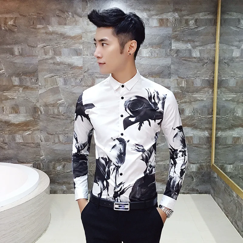 Title 2, Camisa masculina de manga longa com estampa dig...