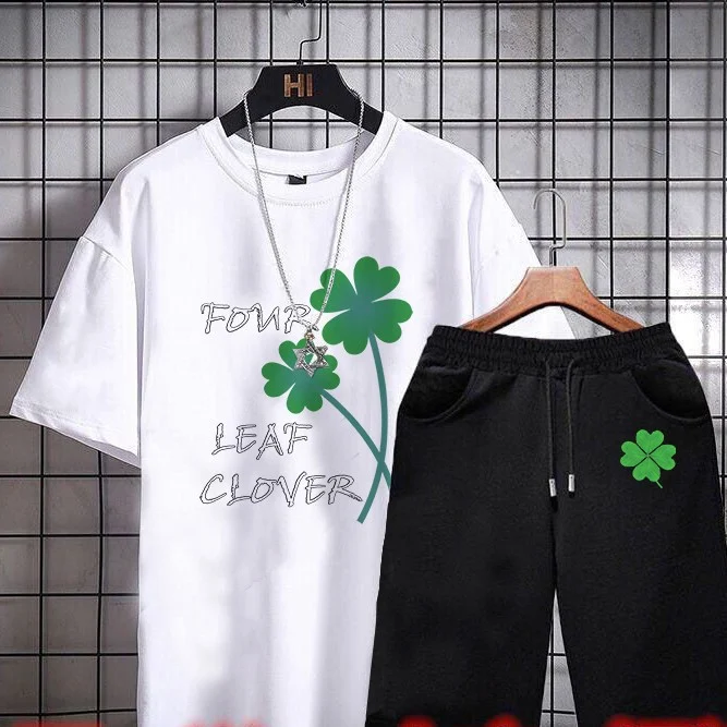Men's Korean Style Two-Piece Set, Short-Sleeved T-shirt and Shorts, Casual Men's Suit for a comfortable and trendy summe — photo 10
