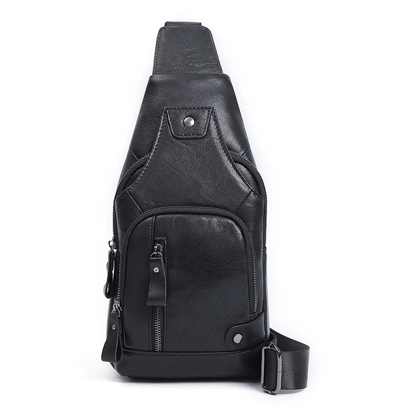 Męska torba na klatkę piersiową vintage, torba na ramię crossbody. Stylowa i praktyczna, idealna do codziennego użytku. Bezpieczne przechowywanie i wygoda. — zdjęcie 3