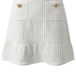 Neues Frühlings- und Sommerkleid mit Diamantverzierungen, Knopf, Schleife und Brosche — foto 6