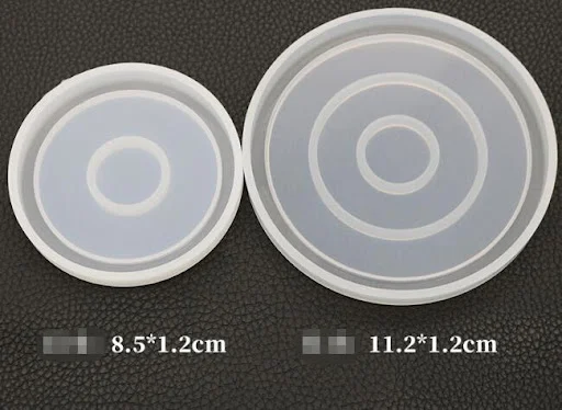 Title 2, Hexagonal Heart Crystal Epoxy Flower Coaster Mo...