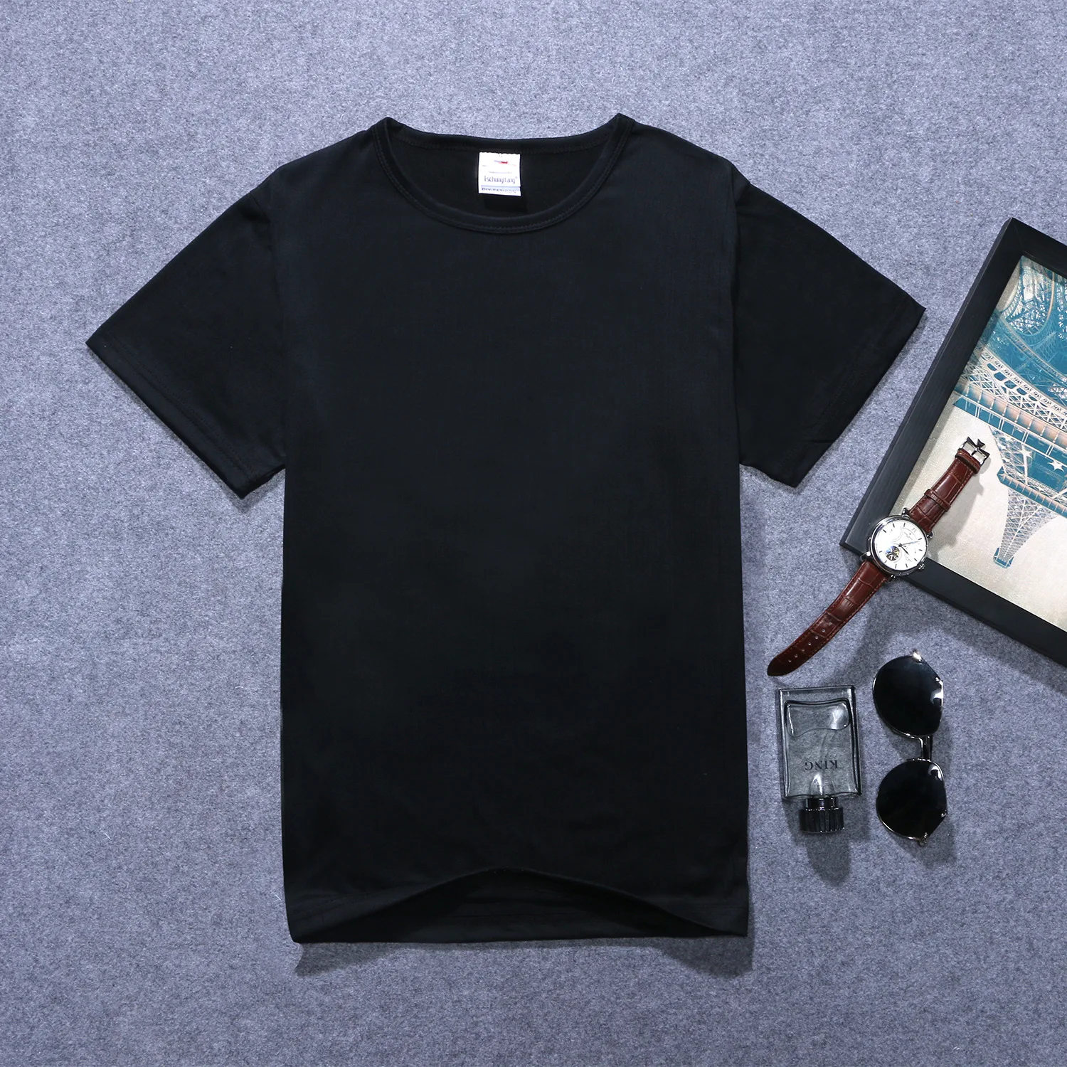 Round neck modal blank t-shirt, soft and breathable for all-day comfort. Perfect for everyday wear and customization pro — photo 3