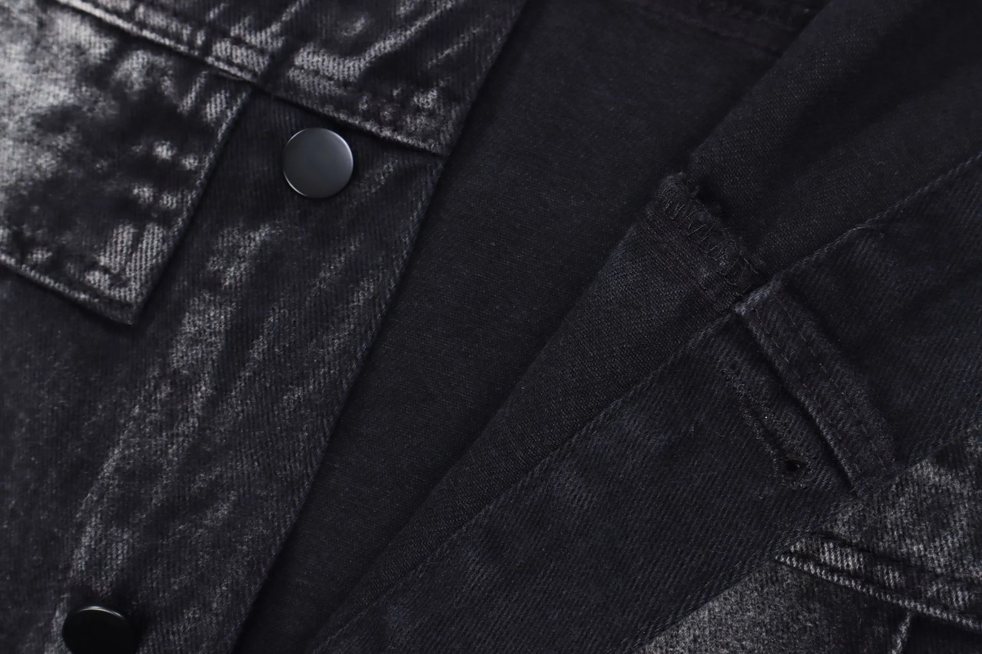 Title 3, Leisure Washed And Worn Denim Jacket Coat for m...