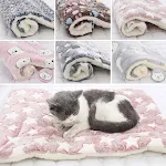 Soft Cat Bed Mats Warm Dog Bed Soft Fleece Pet Blanket Puppy Sleep Mat Kitten Mattress Cushion for Small Dogs Cat Access — photo 1