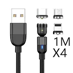 4PCS 1m 3in1 black