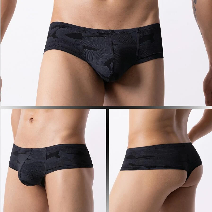 Low Waist Men's Underwear Printed U Convex Mesh Breathable Ultimate Comfort & Airflow Daily Wear Underwear for Optimal F — photo 8